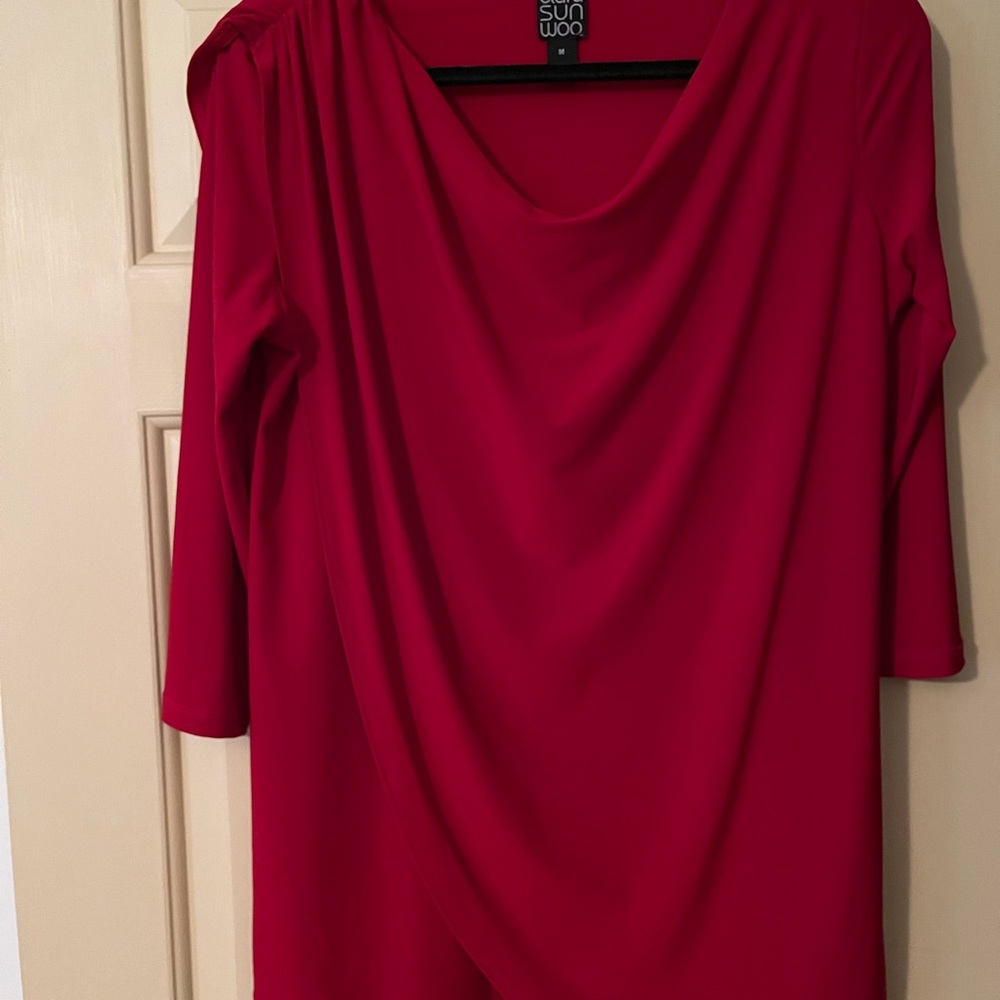 Clara Sun Woo asymmetrical ruched draped top
